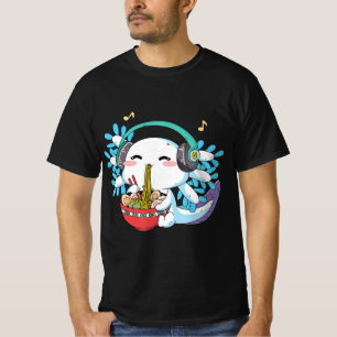 T-shirt Kawaii Axolotl Manger Ramen nouilles Anime Kids Bo