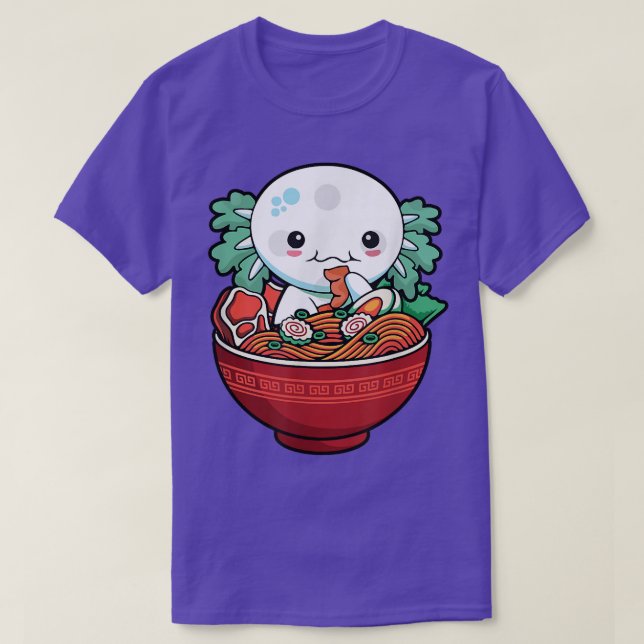 T-shirt Kawaii Axolotl Ramen Ado japonais Anime Lover Gir (Design devant)