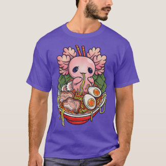 T-shirt Kawaii Axolotl Ramen Anime Japonaise Noodle