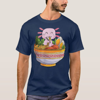 T-shirt Kawaii Axolotl Ramen Noddles japonais Anime Lover