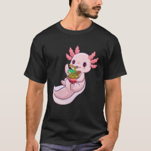 T-shirt Kawaii Axolotl Ramen nouilles Anime japonais Otaku