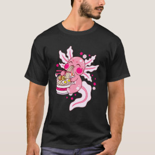 T-shirt Kawaii Axolotl Ramen nouilles Anime japonais Otaku