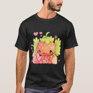 T-shirt Kawaii Axolotl Strawberry Milk Shake Japanese Anim