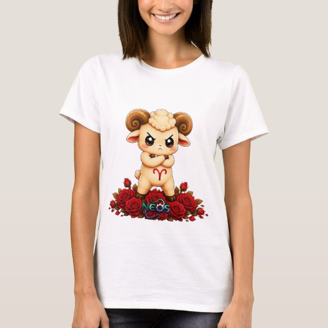 T-shirt Kawaii Bélier Zodiaque Neos (Devant)