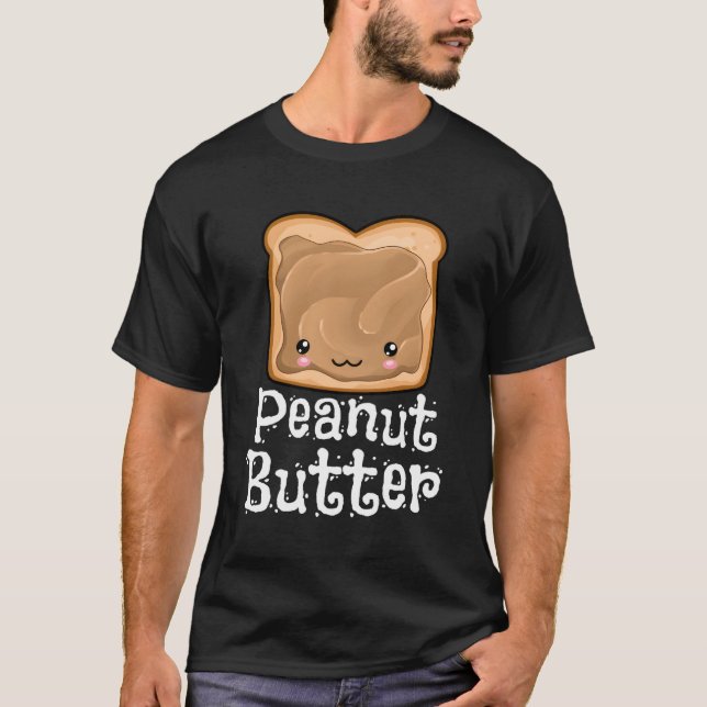 T-shirt Kawaii Beurre D'Arachide Jelly Pbj Jumeaux Hallowe (Devant)