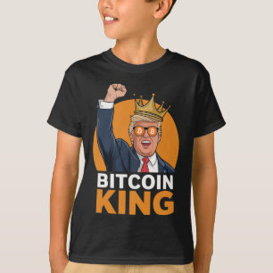 T-shirt Kawaii Bitcoin King Trump Crypto Shades Bitcoin Ev