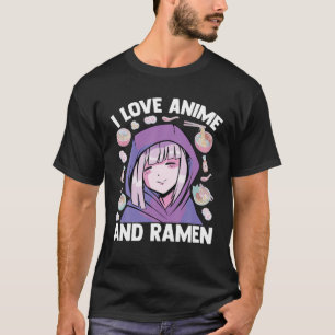 T-shirt Kawaii Blushing Otaku Girl - I Love Anime Et Rame