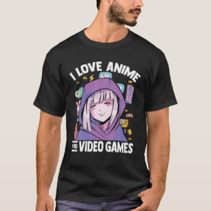 T-shirt Kawaii Blushing Otaku Girl - I Love Anime Et Vide