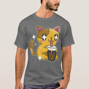 T-shirt Kawaii Boba Tea Cat Japan Sweet Premium