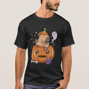 T-shirt Kawaii Boo Capybara Halloween Trick ou Treat Pumpk
