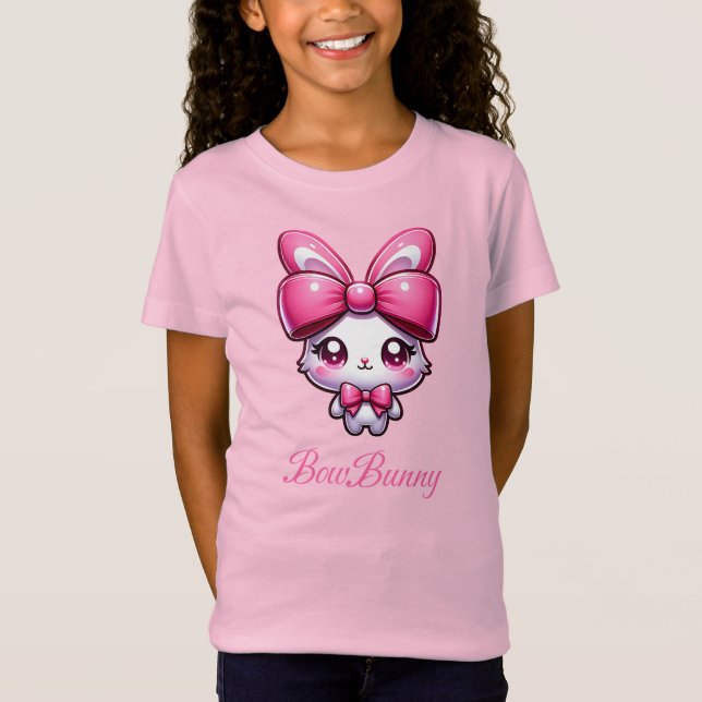 T-shirt Kawaii Bunny Coquette, BowBunny (Devant)
