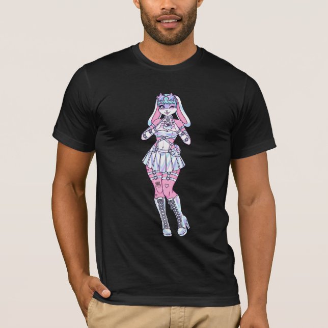 T-shirt Kawaii Bunny Girl Pastel Furry (Devant)