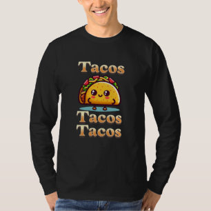 T-shirt Kawaii Cartoon Tacos
