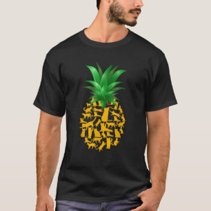 T-shirt Kawaii Cat Ananas Funny Chat Maman Été Ananas