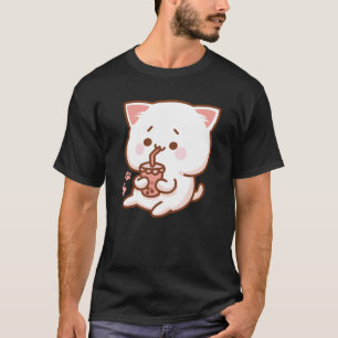 T-shirt Kawaii Chat Boire Boba Tea