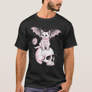 T-shirt Kawaii Chat Pastel Goth Cute Déplaisant Kawaii Ani