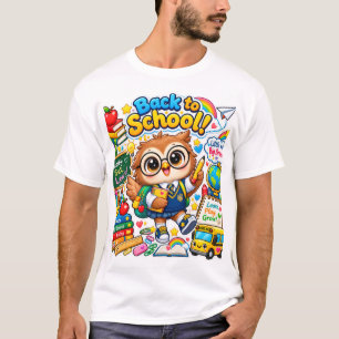 T-Shirt Kawaii Chouette de Rentrée Scolaire