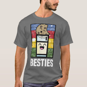 T-shirt Kawaii Cookie et Milk Lover Food Pun Bestfriend M