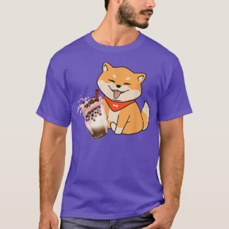 T-shirt Kawaii Corgi adore Bubble Tea Funny Boba's Welsh D