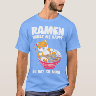 T-shirt Kawaii Corgi Ramen Cute Puppy japonais Manga Anime