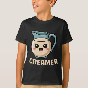 T-shirt Kawaii Creamer café mignonne Halloween Costume Ris
