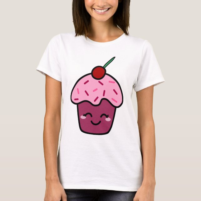 T-shirt Kawaii Cupcake (Devant)