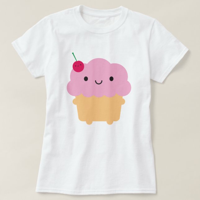 T-shirt Kawaii Cupcake (Design devant)