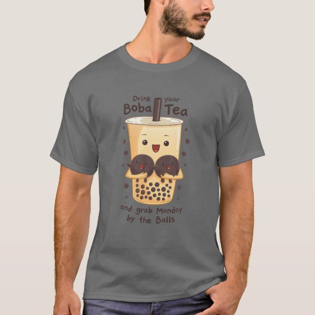 T-shirt Kawaii Cute Anime Otaku Buble Japonais Boba Tea F (Devant)