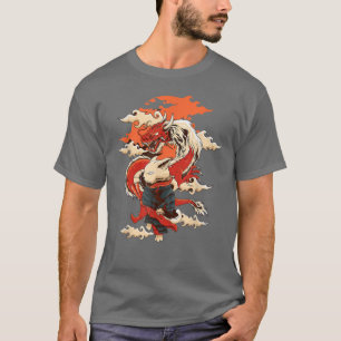 T-shirt Kawaii Cute Dragon et Ramen Cat Art japonais