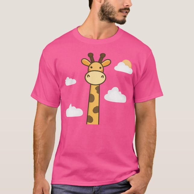T-shirt Kawaii Cute Giraffe (Devant)