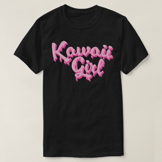 T-shirt Kawaii Cute Goth Girl Pastel Pink Slime Sweet P (Design devant)