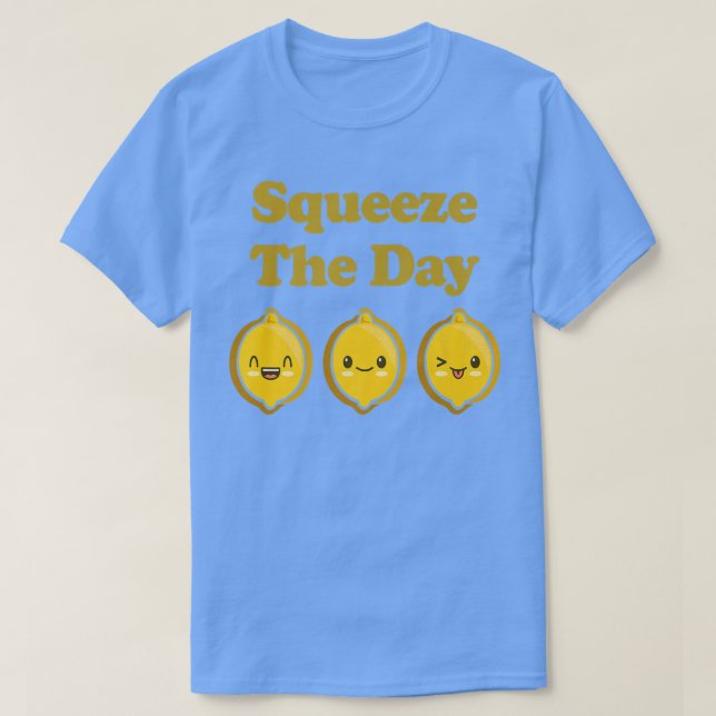 T-shirt Kawaii Cute Lemons Squeeze Day Fruit Foo (Design devant)