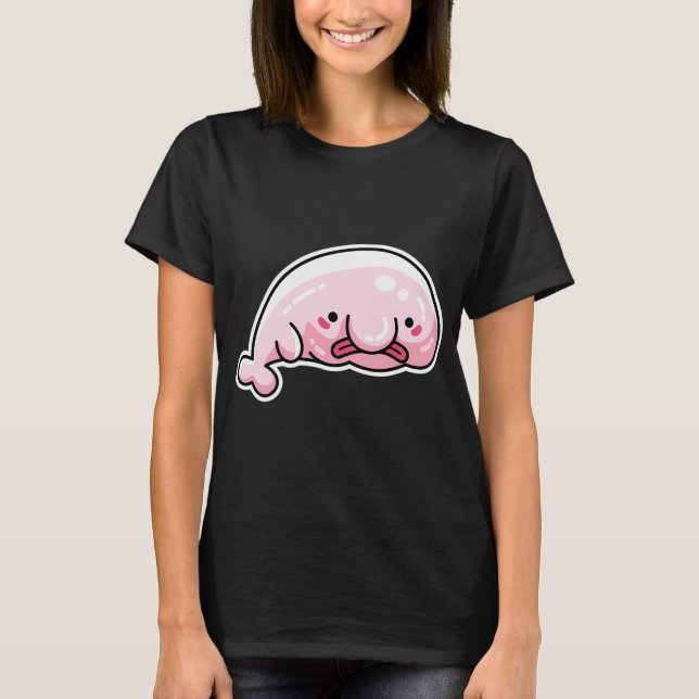 T-shirt Kawaii Cute Poisson Blob (Devant)