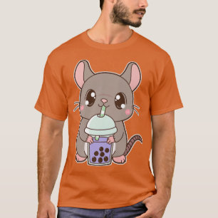 T-shirt Kawaii Cute Zodiac Boba Rat Taro Bubble Pearl Lait