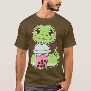 T-shirt Kawaii Cute Zodiac Boba Snake Strawberry Bubble