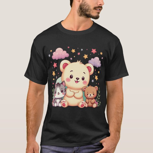 T-shirt Kawaii Cuteness - Conception ludique et nostalgiqu (Devant)