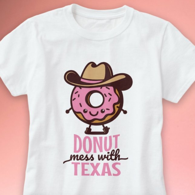 T-shirt Kawaii Donut Mess avec Texas Cute Shirt (Kawaii Donut Mess with Texas Cute Shirt)