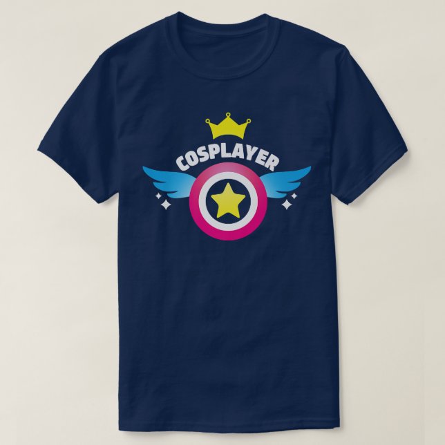 T-shirt Kawaii et Cute Shield Star Cosplayer Design (Design devant)