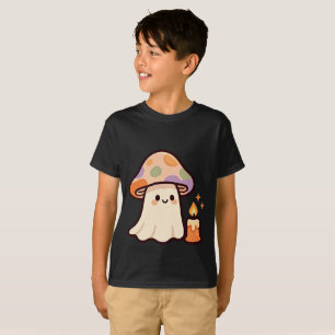 T-shirt Kawaii Fantôme et Champignon Mignon