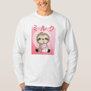 T-shirt Kawaii Fault Retro Japonais Fraise Milkshake