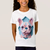 Kawaii French Bulldog Pastel Papier Coupe Art