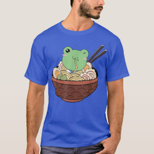 T-shirt Kawaii Frog Ramen Chemise Ado Filles Cottagecore A