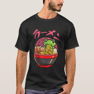 T-shirt Kawaii Frog Ramen Japonais Noodle Anime Frog
