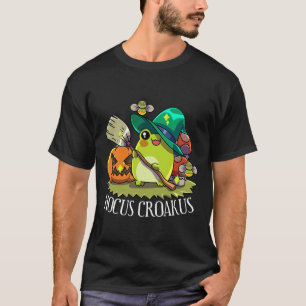 T-shirt Kawaii Frog Sorcière Casquette Cottagecore Hocus e