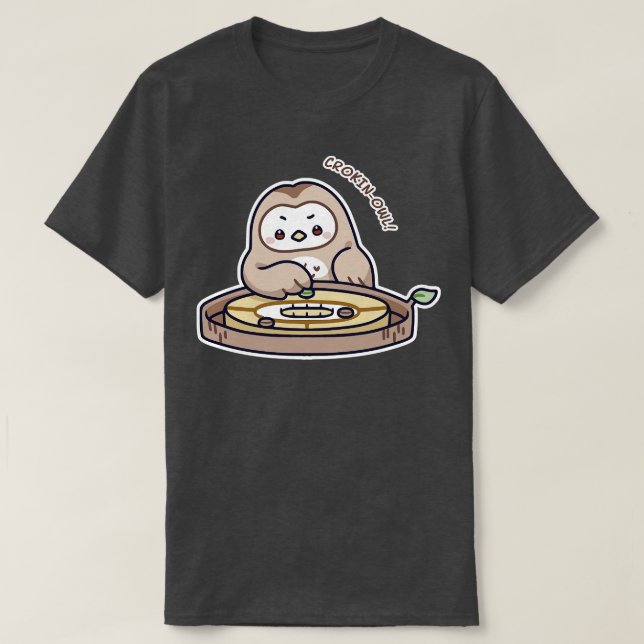 T-shirt Kawaii Games Crokinole Owl (Design devant)