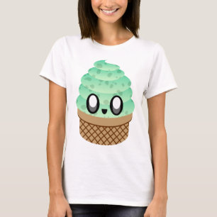 T-SHIRT KAWAII GLACE CREAM MINT CHOCOLAT CHIP CONE