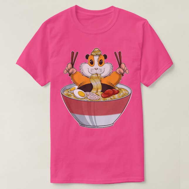 T-shirt Kawaii Guinée Pig Ramen nouilles I Otaku Anime Gui (Design devant)