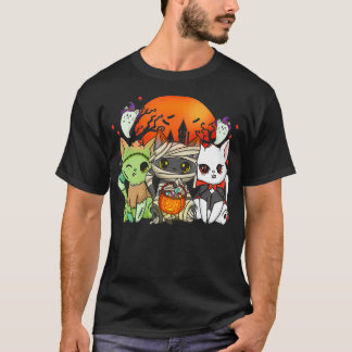 T-shirt Kawaii Halloween Cats Cat Halloween Party