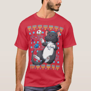 T-shirt Kawaii Hanoukka Chat Chanukah Juif Chat Propriétai
