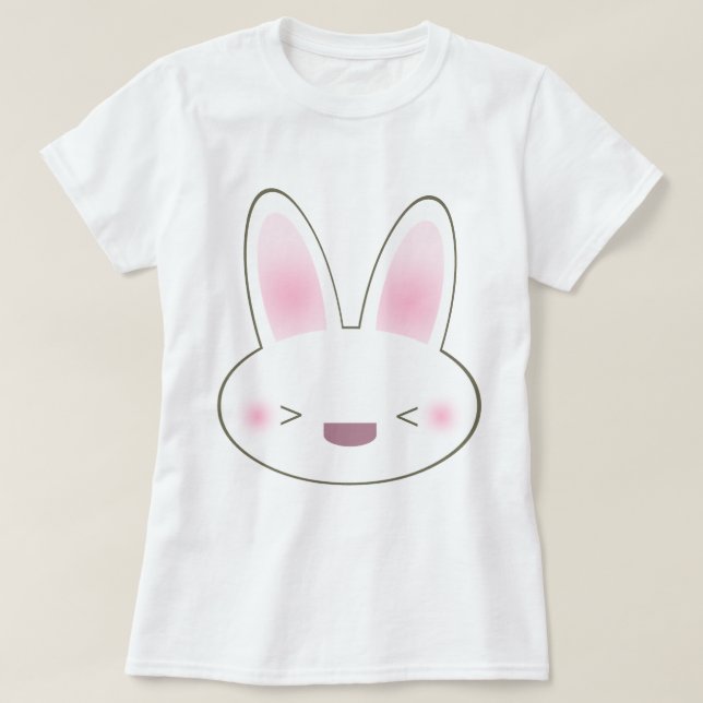 T-SHIRT KAWAII HAPPY BUNNY (Design devant)